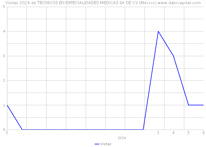 Visitas 2024 de TECNICOS EN ESPECIALIDADES MEDICAS SA DE CV (México) 